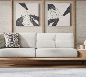 canapé 3 places solid avec tablette