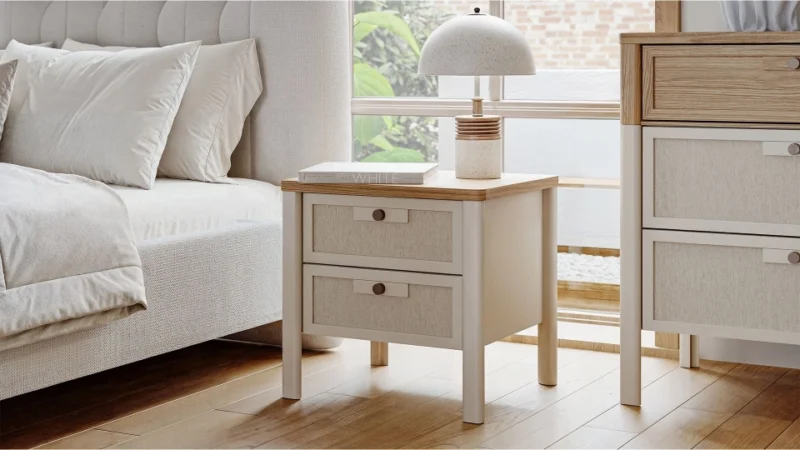 linthe table chevet 2 tiroirs