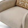 kiera – fauteuil (berjer) tissu polaire tricoté crème