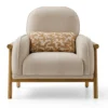 kiera – fauteuil (berjer) tissu polaire tricoté crème
