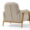 kiera – fauteuil (berjer) tissu polaire tricoté crème