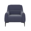 nita – fauteuil (tekli koltuk) velours texturé bleu marine
