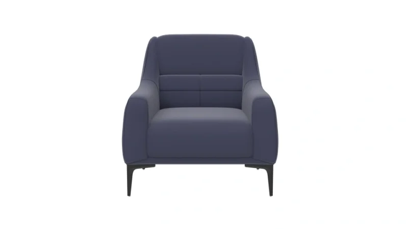 nita – fauteuil (tekli koltuk) velours texturé bleu marine