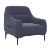 nita – fauteuil (tekli koltuk) velours texturé bleu marine