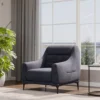 nita – fauteuil (tekli koltuk) velours texturé bleu marine