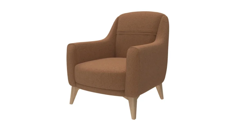 calmera – fauteuil (berjer) tissu polaire tricoté orange