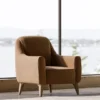 calmera – fauteuil (berjer) tissu polaire tricoté orange