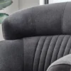 nevada – fauteuil (berjer) pivotant, velours texturé gris