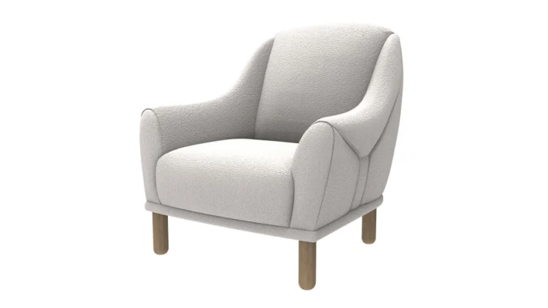 melori – fauteuil (berjer) tissu teddy écru