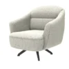 moderna – fauteuil (berjer) chenille texturée crème