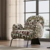 vals – fauteuil (berjer) tissu tissé multicolore