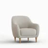 toscana – fauteuil (berjer) chenille texturée crème