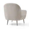 bend – fauteuil (berjer) velours texturé crème