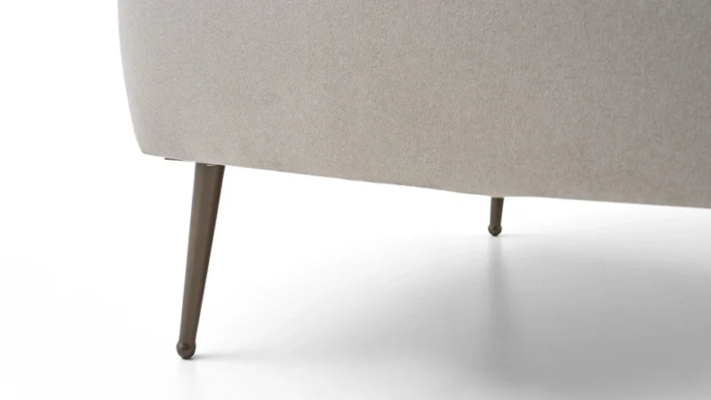 bend – fauteuil (berjer) velours texturé crème
