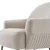 bend – fauteuil (berjer) velours texturé crème