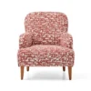 costa – fauteuil (berjer) tissu tissé terracotta