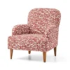 costa – fauteuil (berjer) tissu tissé terracotta