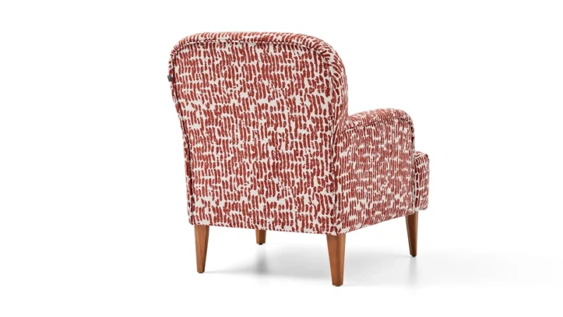 costa – fauteuil (berjer) tissu tissé terracotta