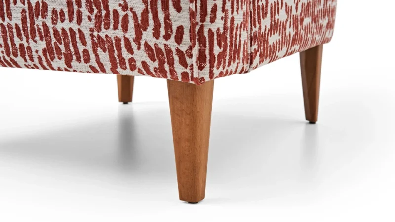costa – fauteuil (berjer) tissu tissé terracotta