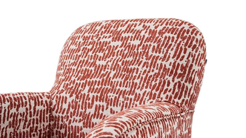 costa – fauteuil (berjer) tissu tissé terracotta