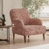 costa – fauteuil (berjer) tissu tissé terracotta
