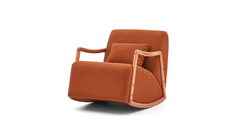 lily – fauteuil (berjer) chenille texturée moutarde