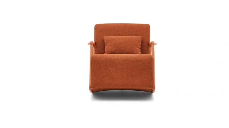 lily – fauteuil (berjer) chenille texturée moutarde