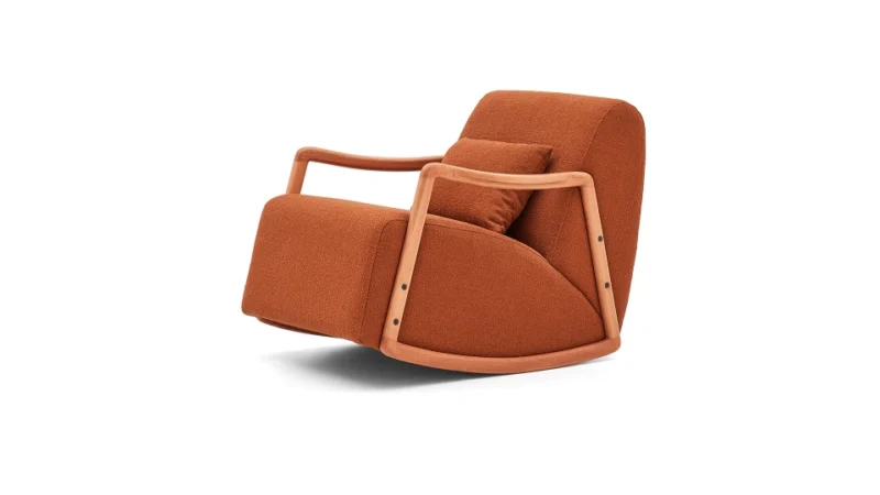 lily – fauteuil (berjer) chenille texturée moutarde