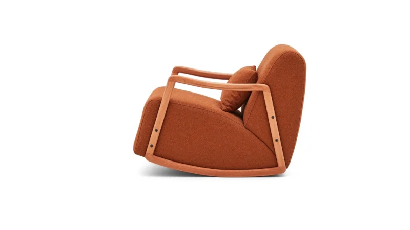 lily – fauteuil (berjer) chenille texturée moutarde