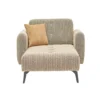 lines – fauteuil (berjer) avec repose jambes, tissu bouclé jaune