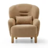 legna – fauteuil (tekli koltuk) tissu tissé moucheté crème