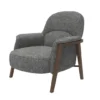 marone – fauteuil (berjer) tissu bouclé gris