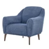 vermont – fauteuil (berjer) chenille texturée bleu