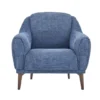 vermont – fauteuil (berjer) chenille texturée bleu