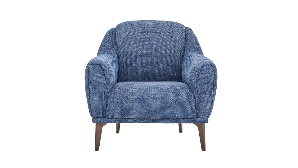 vermont – fauteuil (berjer) chenille texturée bleu vermont – fauteuil (berjer) chenille texturée bleu