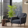vermont – fauteuil (berjer) chenille texturée bleu
