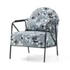 momenti – fauteuil (berjer) tissu satiné pétrole