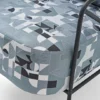 momenti – fauteuil (berjer) tissu satiné pétrole