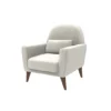 mona line – fauteuil (berjer) velours texturé crème