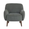 lea – fauteuil (berjer) tissu tricoté anthracite