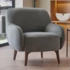 lea – fauteuil (berjer) tissu tricoté anthracite