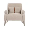 savana – fauteuil (berjer) chenille texturée taupe