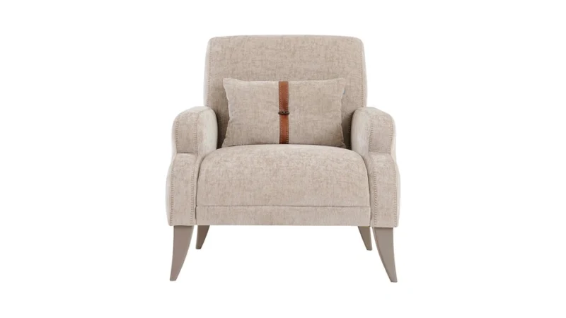 savana – fauteuil (berjer) chenille texturée taupe