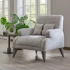 savana – fauteuil (berjer) chenille texturée taupe