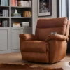 alen – fauteuil (baba koltuk) nubuck texturé orange
