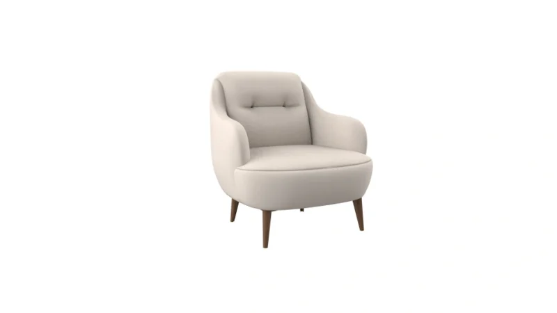 margo – fauteuil (berjer) velours texturé crème