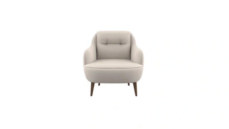 margo – fauteuil (berjer) velours texturé crème