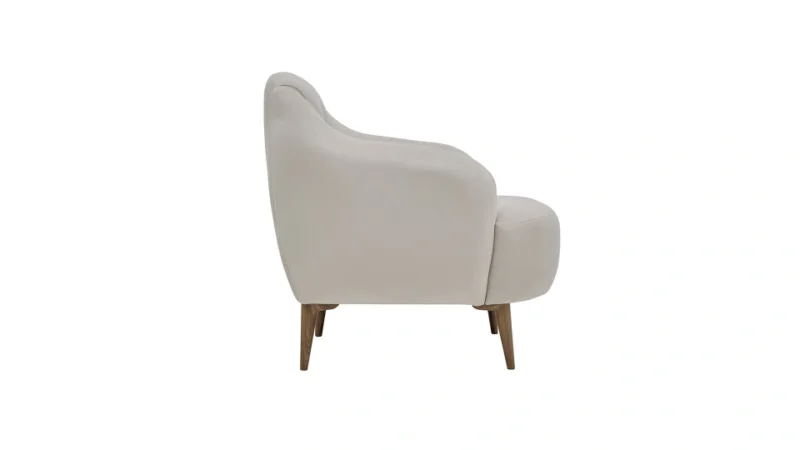 margo – fauteuil (berjer) velours texturé crème