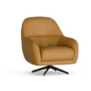 trento – fauteuil (berjer) effet cuir tabac