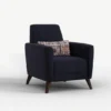 loft – fauteuil (berjer) velours texturé bleu foncé